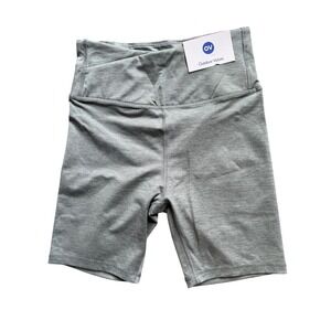 Outdoor Voices TechSweat 7 inch Short Sage Green Heathered Biker Shorts NEW